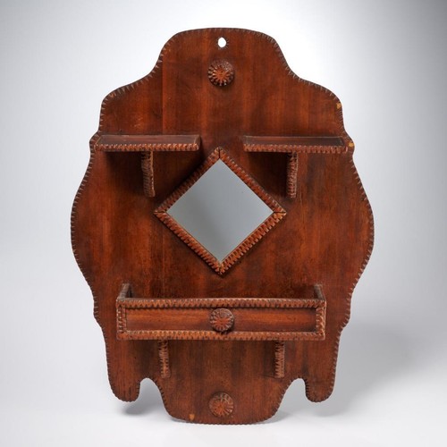 Antique tramp art primitive - art,
