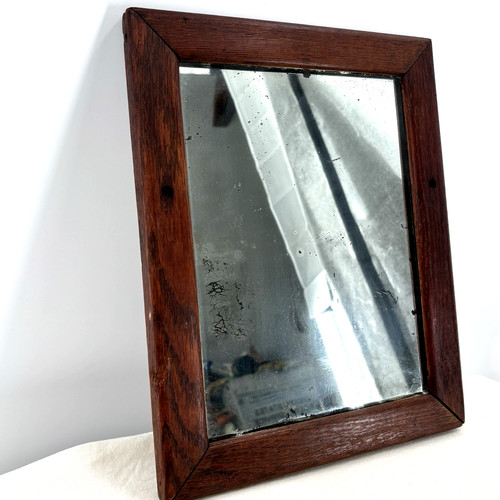 Antique silvered glass mirror - antique,